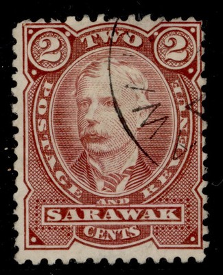 sarawak-qv-sg28-2c-brown-red-fine-used