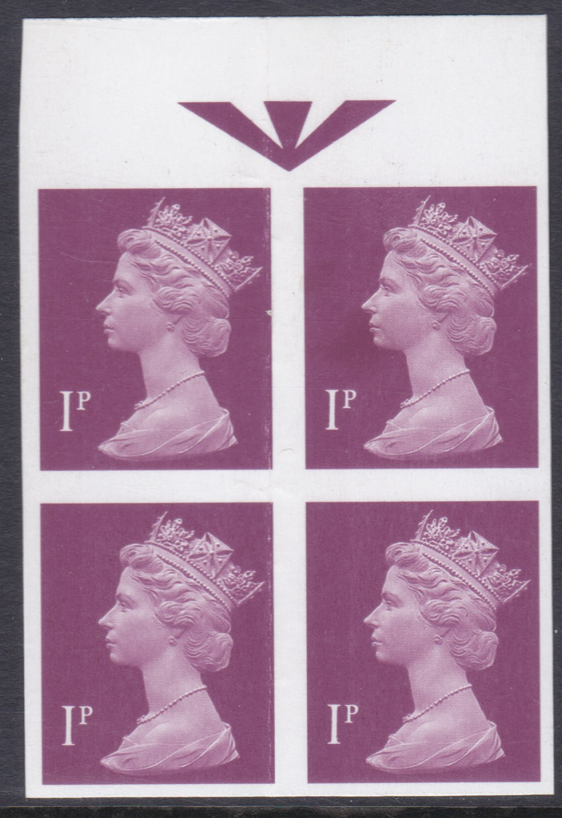 sg-y1667v-1p-2-band-blue-fluor-dex-imperf-block-of-4-folded-vertically-unlisted