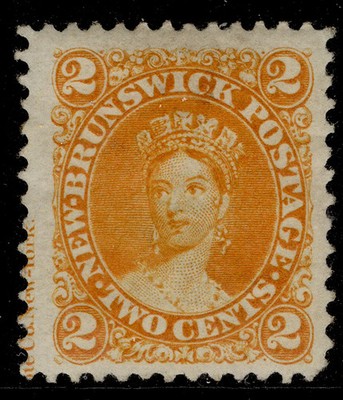 canada-new-brunswick-qv-sg10-2c-orange-m-mint-cat-38