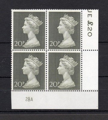 20p-machin-unmounted-mint-plate-28a-block