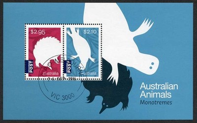australia-sgms4644-australian-animals-monotremes-miniature-sheet-u-m