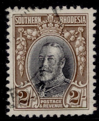 southern-rhodesia-gv-sg25-2s-black-brown-fine-used