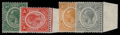 nyasaland-protectorate-gv-sg100-103-1921-33-wmk-script-low-values-group-nh-mint