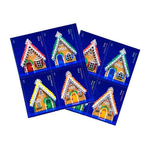 8-x-unused-gingerbread-houses-forever-us-postage-stamps