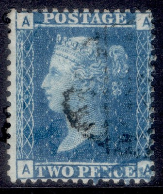 gb-qv-sg45-2d-blue-plate-9-fine-used-cat-15-aa