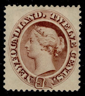 canada-newfoundland-qv-sg61-12c-deep-brown-m-mint-cat-95