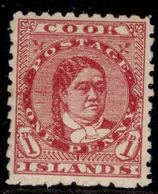 cook-islands-edvii-sg24-1d-dull-rose-m-mint-cat-16