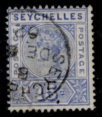 seychelles-qv-sg30-15c-ultramarine-fine-used-cat-11-cds