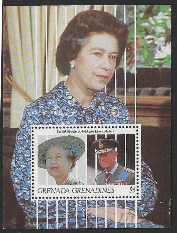 grenada-grenadines-sgms1397-1991-65th-birthday-of-queen-elizabeth-mnh