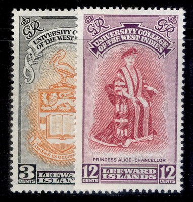 leeward-islands-gvi-sg123-124-1951-bwi-university-college-set-lh-mint