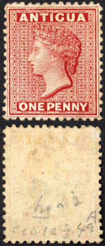 antigua-sg13-1d-crown-cc-perf-12-5-mint-no-gum-cat-200-pounds