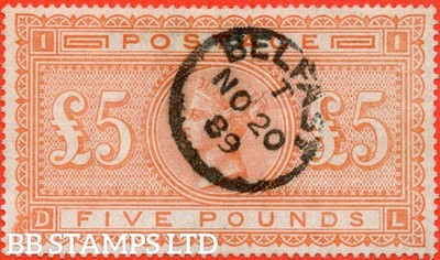 sg-137-j128a-dl-5-00-orange-a-fine-20th-november-1889-belfas-b77137