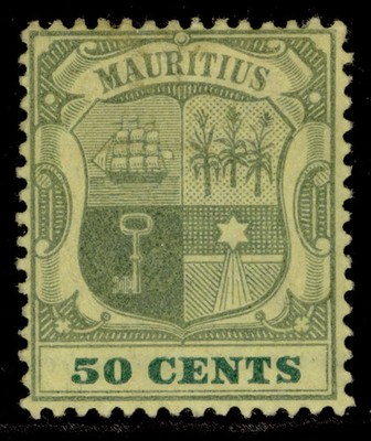 mauritius-edvii-sg152-50c-dull-green-deep-green-yellow-m-mint-cat-24
