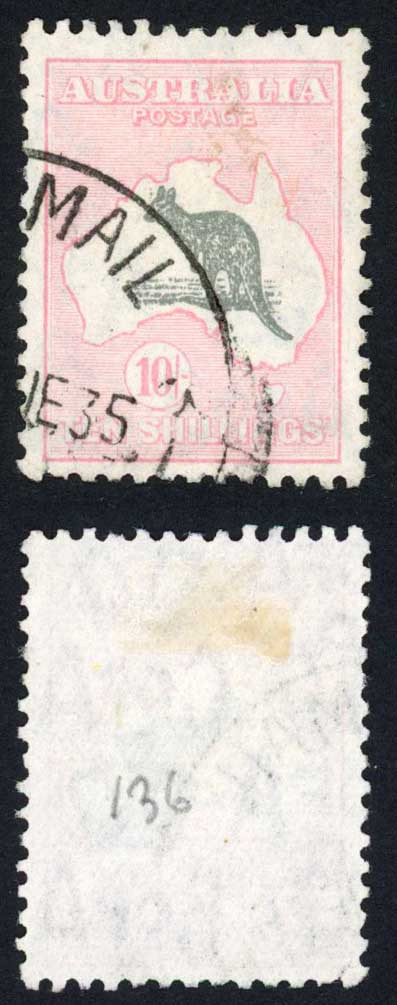 australia-sg136-10-kangaroo-wmk-c-of-a-fine-used