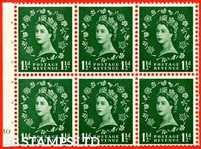 sg-542-sb62-1d-green-a-mounted-mint-booklet-pane-of-6-cylinder-g-b66081