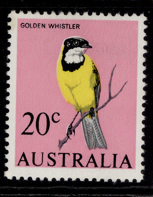australia-qeii-sg394-20c-yellow-black-pink-m-mint