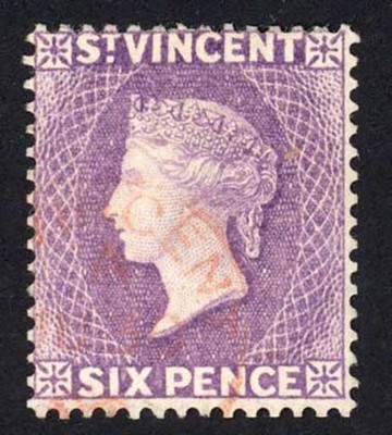st-vincent-sg52-6d-violet-wmk-crown-ca-fine-used-cat-225-pounds