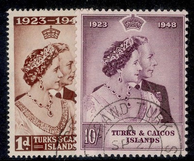 turks-caicos-islands-gvi-sg208-209-1948-rsw-set-very-fine-used-cat-25-cds