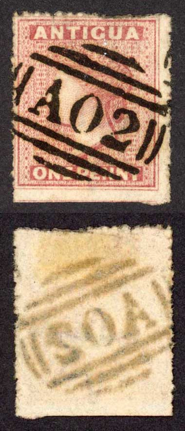 antigua-sg6-1d-dull-rose-wmk-small-star-rough-perf-14-to-16-cat-55-pounds