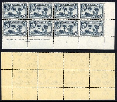 montserrat-sg109a-2-6-slate-blue-perf-14-fine-u-m-imprint-plate-block-cat-216