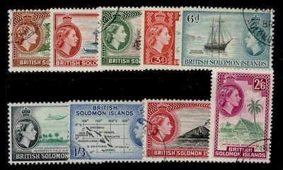 british-solomon-islands-qeii-sg103-111-1963-64-complete-set-fine-used-cat-21