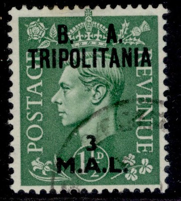boic-tripoloitania-gvi-sg-t29-3l-on-1d-pale-green-fine-used-cat-10