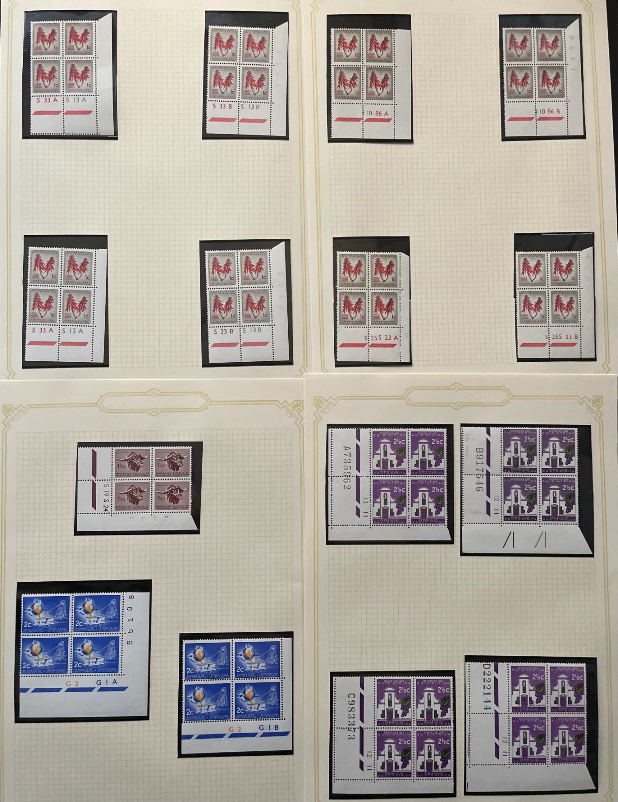 south-africa-sg227-236-rsa-1st-defins-wmk-rsa-cylinder-blocks-set-nh-mint
