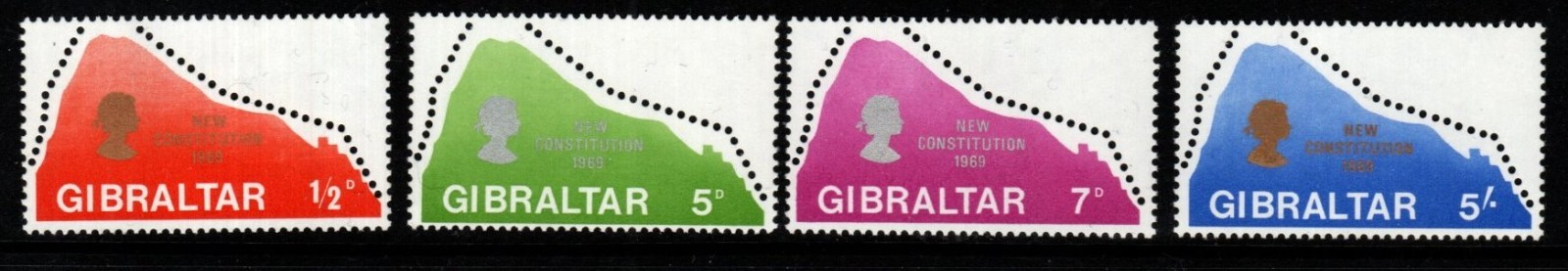 gibraltar-sg236-9-1969-new-constitution-mnh