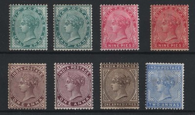 india-1882-wmk-star-d-both-shades-9p-both-1a-both-1a6p-2a-pale-blue