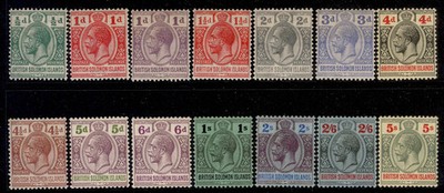british-solomon-islands-gv-sg39-51-1922-31-short-set-to-5s-lh-mint-cat-120