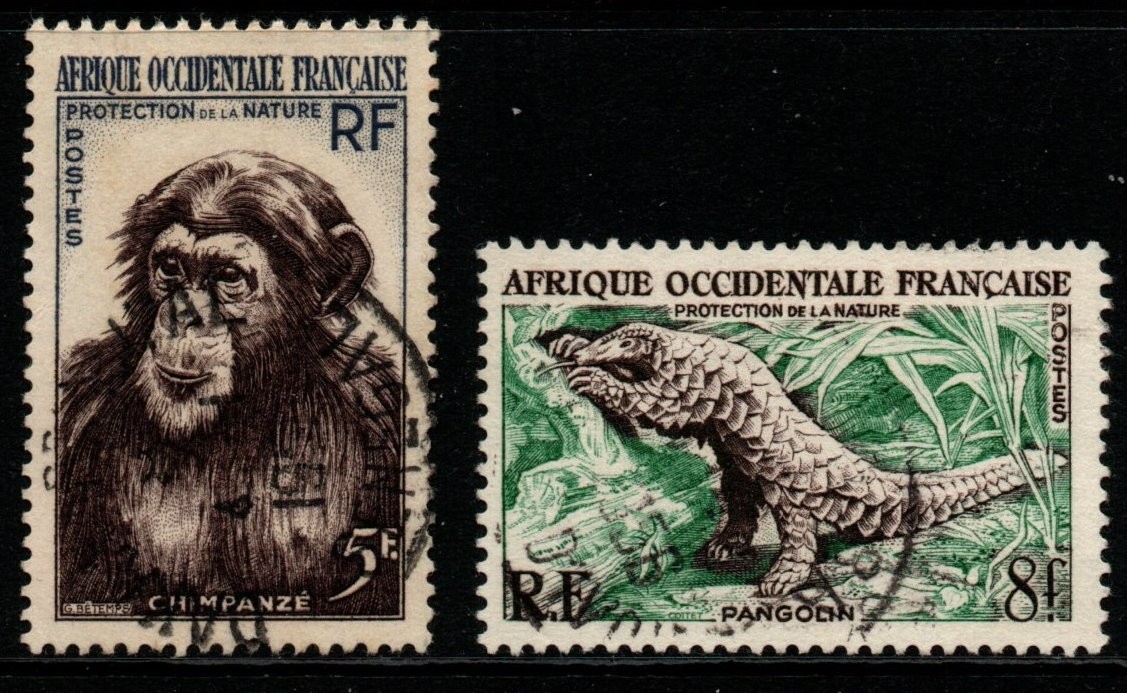 french-west-africa-sg82-3-1955-nature-protection-fine-used