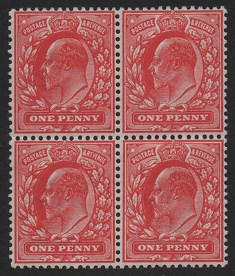 gb-1911-1d-rose-red-perf-14-fine-unmounted-mint-block-of-4-sg272-cat-90