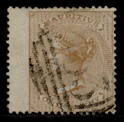 mauritius-qv-sg58-1d-bistre-fine-used-cat-20