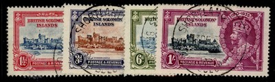 british-solomon-islands-gv-sg53-56-1935-sj-set-fine-used-cat-45-cds-pmks