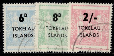 new-zealand-tokelau-islands-qeii-sg6-8-1966-fiscal-stamp-set-fine-used