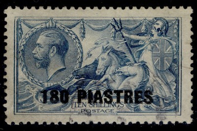 british-levant-gv-sg50-180pi-on-10s-dull-grey-blue-fine-used-cat-45