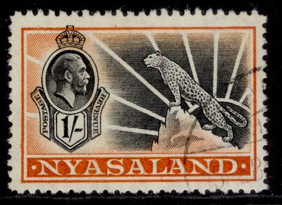 nyasaland-protectorate-gv-sg122-1s-black-orange-fine-used-cat-18