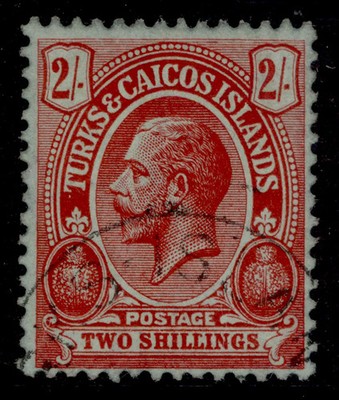 turks-caicos-islands-gv-sg138b-2s-red-emerald-fine-used-cat-85