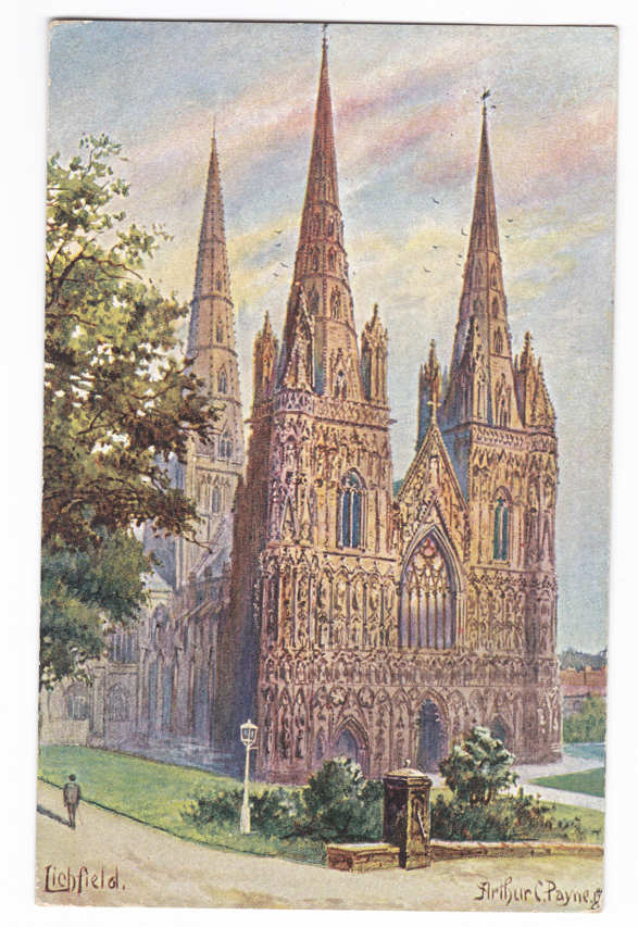 staffordshire-lichfield-cathedral-england-postcard-used