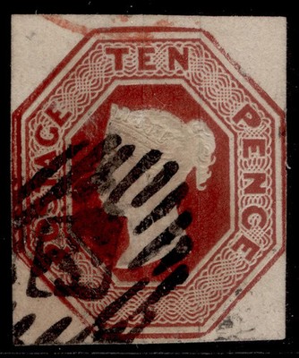gb-qv-sg57-scarce-10d-brown-cut-square-fine-used-cat-1200