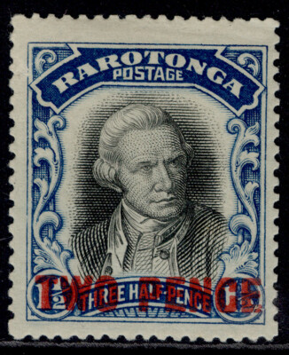 cook-islands-gv-sg93-2d-on-1d-black-blue-m-mint-no-wmk