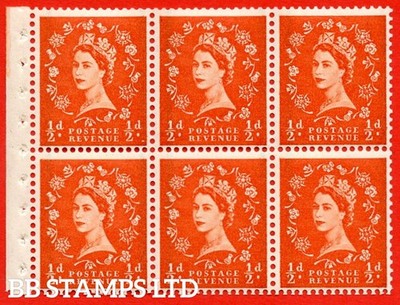 sg-587l-sb14-d-orange-red-an-unmounted-mint-booklet-pane-of-6-perf-b85087