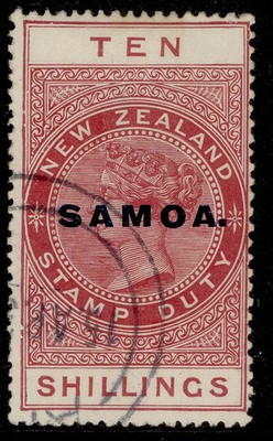samoa-gv-sg166c-10s-brown-red-fine-used-cat-160