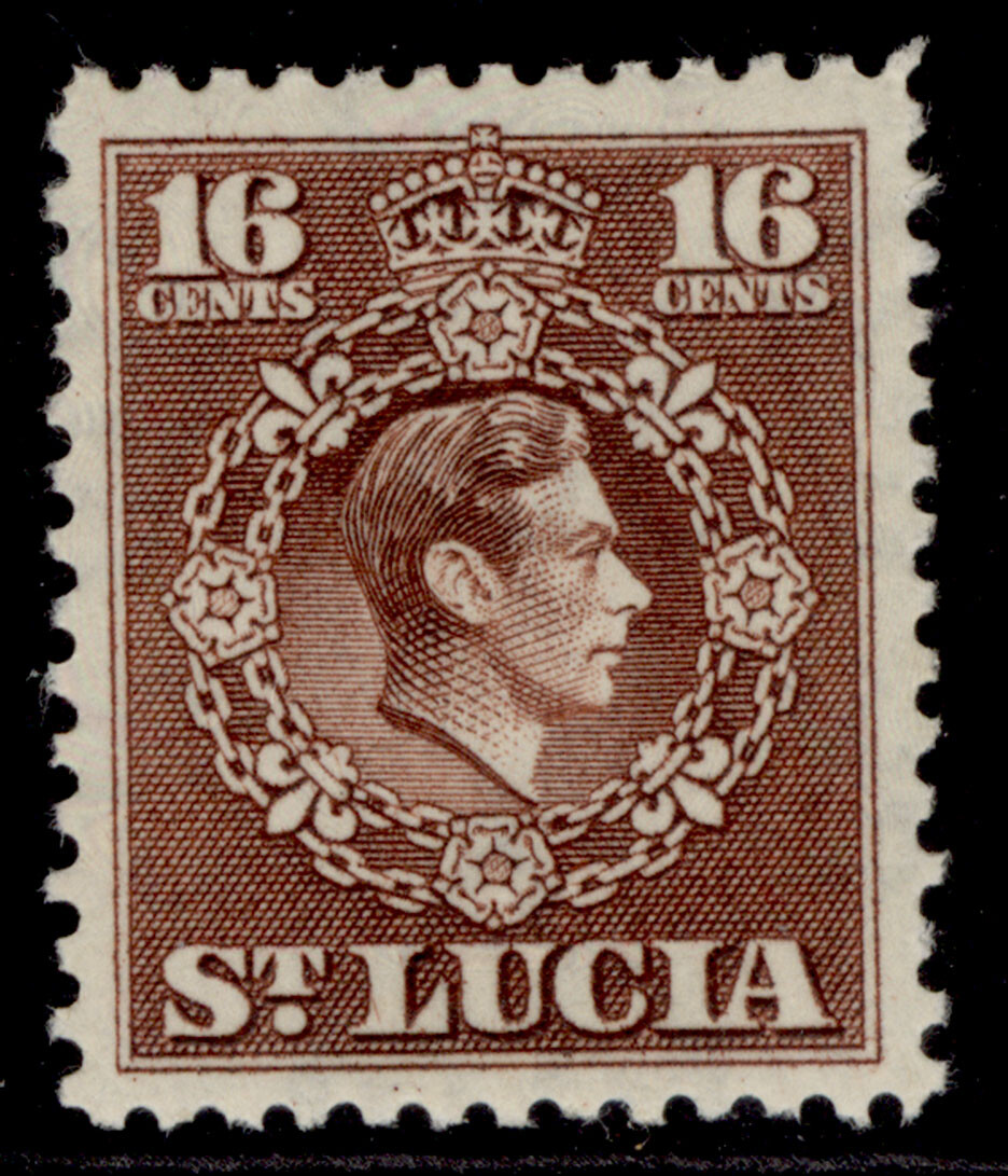 st-lucia-gvi-sg154-16c-brown-nh-mint
