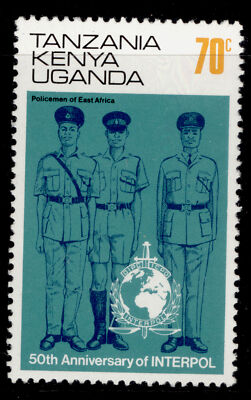 kenya-uganda-tanzania-qeii-sg339-1973-70c-anniv-interpol-nh-mint