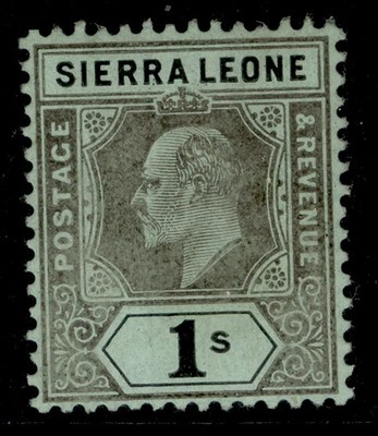 sierra-leone-edvii-sg108-1s-black-green-m-mint