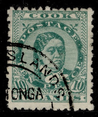 cook-islands-qv-sg19-10d-green-fine-used-cat-55