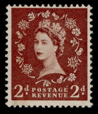 gb-qeii-sg605a-2d-light-red-brown-graphite-lined-wmk-edward-m-mint-cat-150