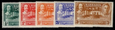 barbados-gvi-sg257-261-1939-tercentenary-general-assembly-set-m-mint-cat-17
