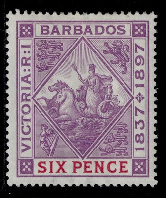 barbados-qv-sg121-6d-mauve-carmine-m-mint-cat-55